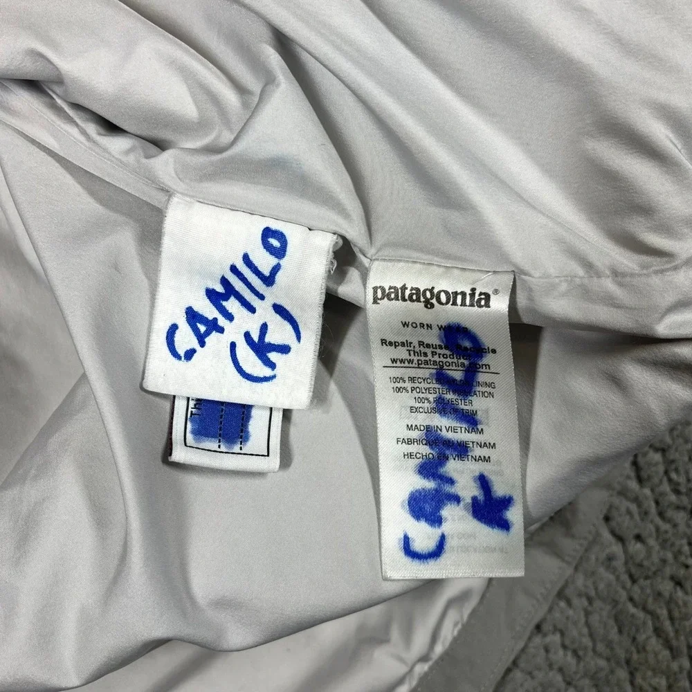 Patagonia Kids Nano Puff Insulated Jacket‎ Gray Size Medium 10 Full Zip Quilted